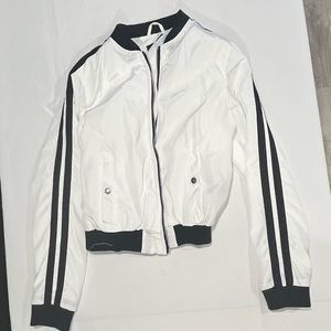 White windbreaker